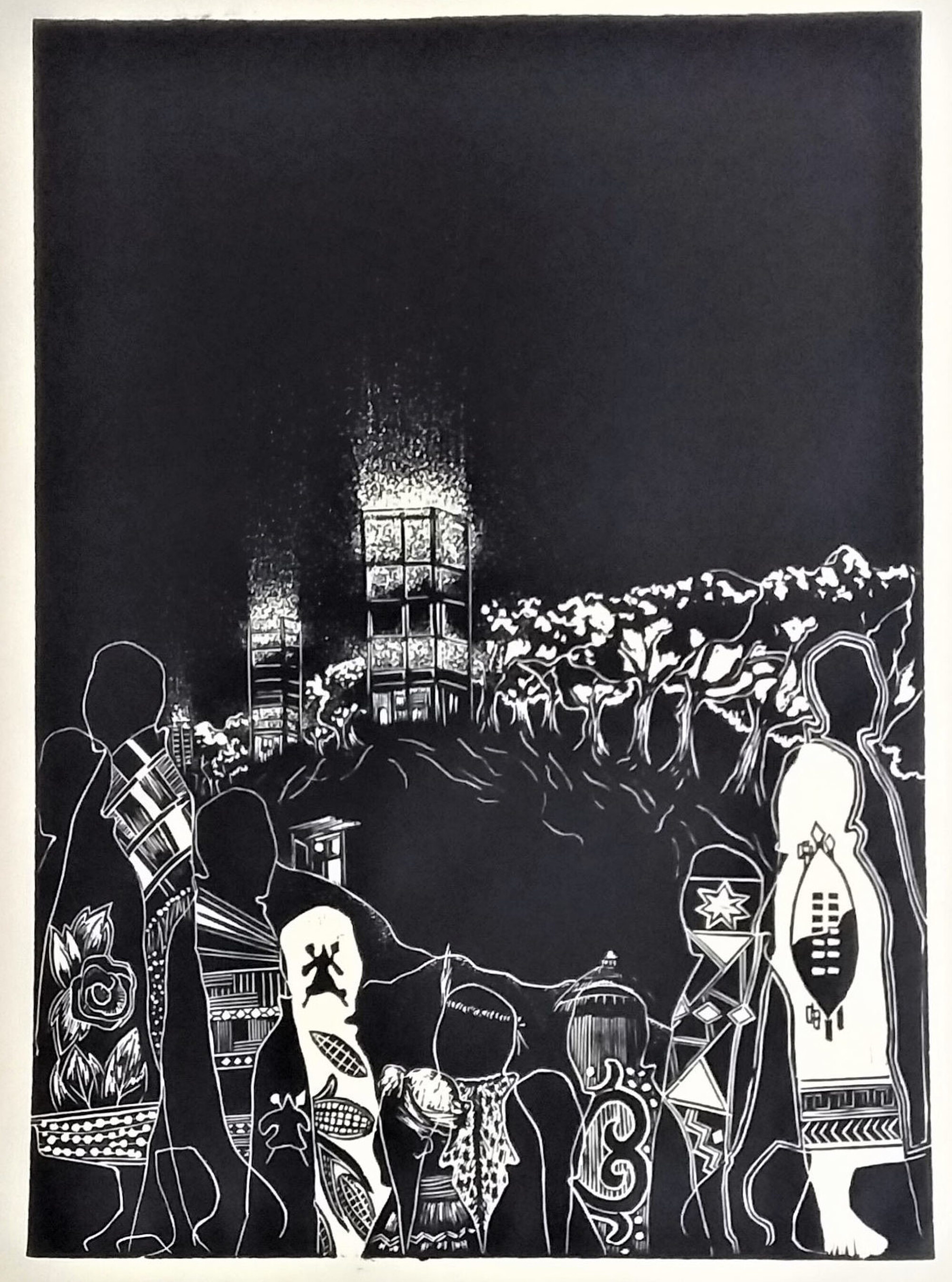 APS Bheki Sibiya 1994 Print Umuziosentabenilight on the hill Image